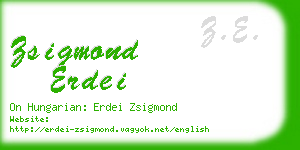 zsigmond erdei business card
